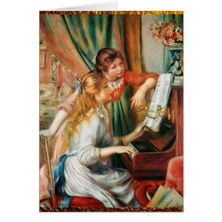 Zwei Mädchen am Klavier durch Renoir