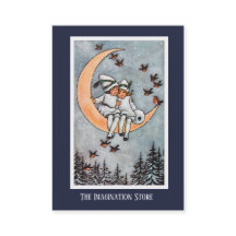 Zwei Mädchen auf der Mond-fantasiereichen