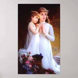 Zwei Mädchen beten Poster