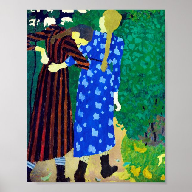 Zwei Mädchen, Edouard Vuillard Poster (Vorne)
