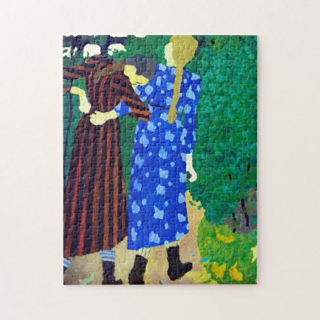 Zwei Mädchen, Edouard Vuillard Puzzle (Vertikal)