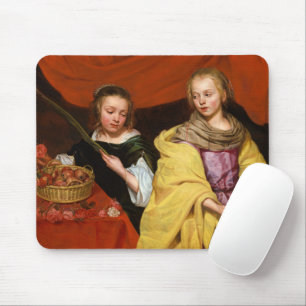 Zwei Mädchen wie Saint Agnes und Saint Dorothea Mousepad