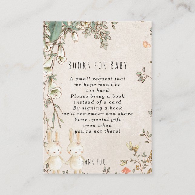 ZWEI Mädelbücher für Babyanfragen Begleitkarte (Vorderseite)