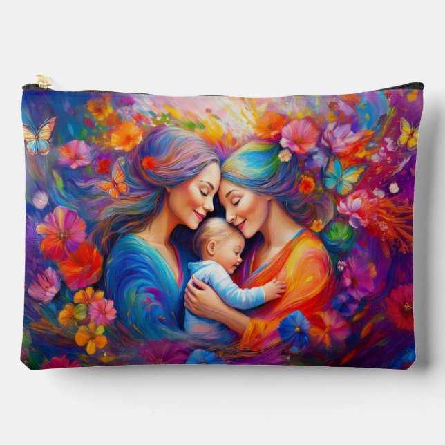 Zwei Mamas mit dem Baby Zubehörtasche (Vorderseite)