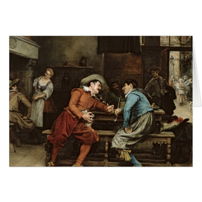 Zwei Männer, die in einer Taverne sprechen (Vorderseite (Horizontal))