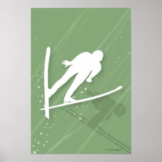 Zwei Männer Ski Jumping Poster