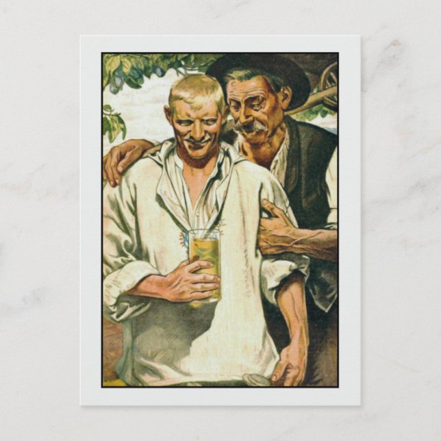 Zwei Männer von Richard Schaupp Fine Art Gay Postkarte (Vorderseite)