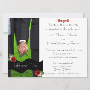 Zwei maßgeschneiderte Gay-Hochzeitseinladungen III Einladung