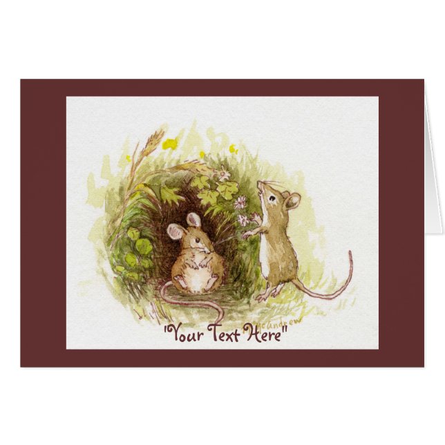 Zwei Mäuse im Gras - die Illustration der Kinder (Vorderseite (Horizontal))