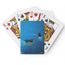 Zwei Meerjungfrauen schwimmen