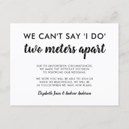 Zwei Meter nach der Verschiebung des Datums Ankündigungspostkarte