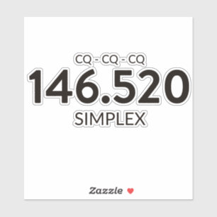 Zwei Meter Simplex Ham Funkfrequenz Aufkleber