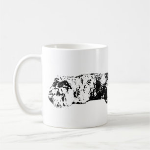 Zwei Mini-Schnauzer – Künstlerische Schwarz-Weiß-T Kaffeetasse
