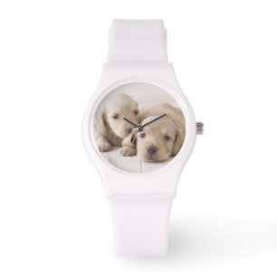 Zwei Miniaturausgabe-Dackeln Armbanduhr