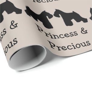 Zwei Miniaturschnauzers-Hunde Geschenkpapier