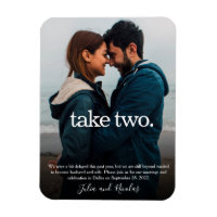 Zwei moderne Pausen Save the Date nehmen