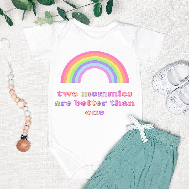 Zwei Momme sind besser als eins - Regenbogen Baby Strampler (Von Creator hochgeladen)