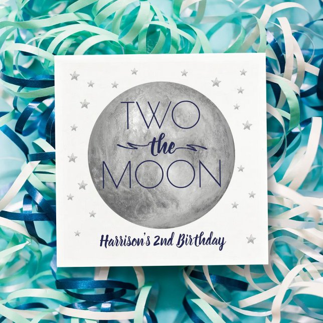 Zwei Monde zum 2. Geburtstag Napkins Serviette (Von Creator hochgeladen)