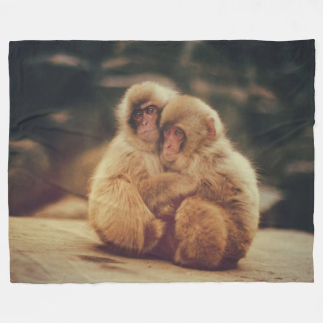 ZWEI MONKEYS FLEECEDECKE (Vorderseite (Horizontal))