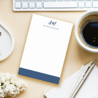 Zwei Monogram Navy Lässiger Skriptname
