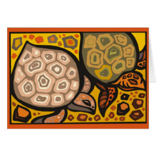 Zwei Mosaikschildkrötenkarten