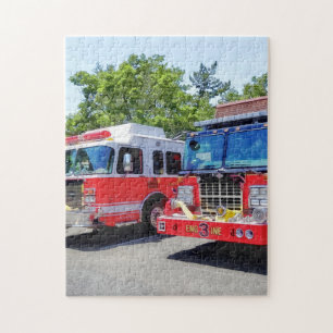 Zwei Motor vor dem Feuerwerk Puzzle