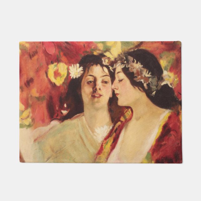 Zwei Muses of Spring (von Stefan Luchian) Fußmatte (Vorderseite)