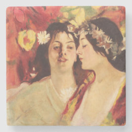 Zwei Muses of Spring (von Stefan Luchian) Steinuntersetzer