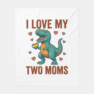 Zwei Mütter Stolz Dinosaurier Vektor T-Shirt Desig Fleecedecke