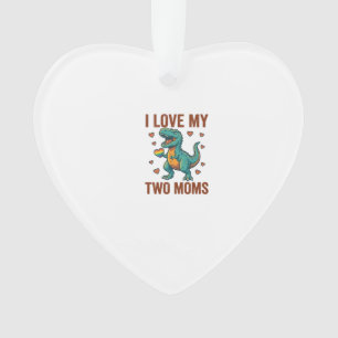Zwei Mütter Stolz Dinosaurier Vektor T-Shirt Desig Ornament