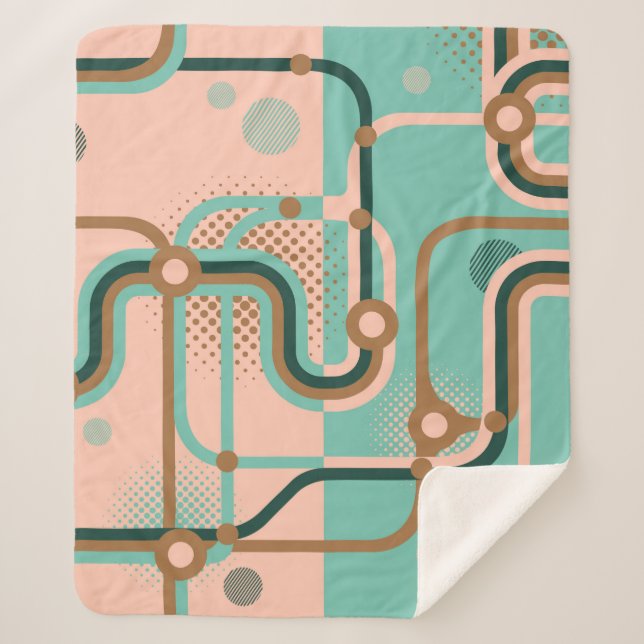 Zwei nahtlose Muster in verschiedenen Farben. Abst Sherpadecke (Vorderseite)