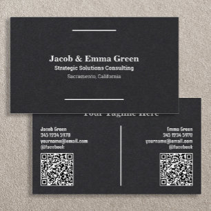Zwei Namen benutzerdefinierte QR-Visitenkarte Visitenkarte