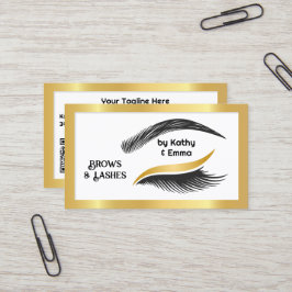 Zwei Namen Lashes Brows Tech QR Visitenkarte