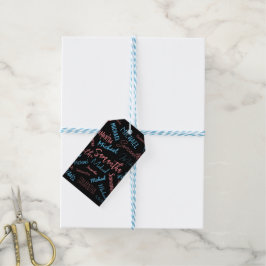 Zwei Namen Paare Muster monogramm blaues Licht pin Geschenkanhänger