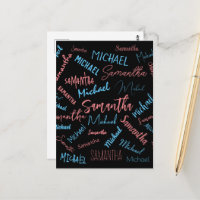 Zwei Namen Paare Muster monogramm blaues Licht pin