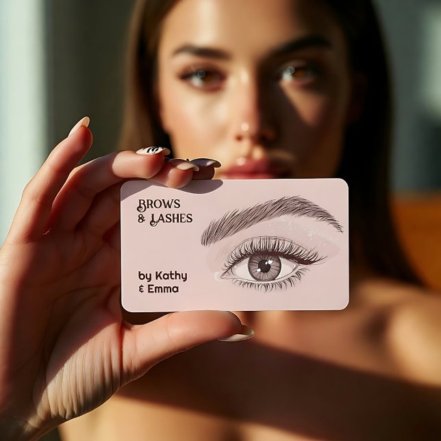 Zwei Namen sprengen Lashes Visitenkarte (Two Names Brows Lashes Business Cards)