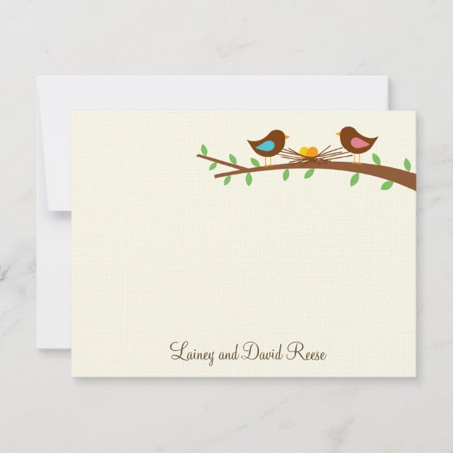 Zwei neue Eier Flat Danke Karte (Vorderseite)