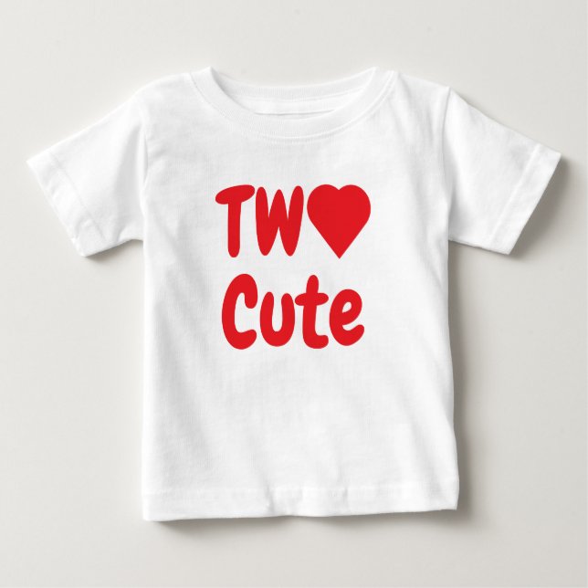 Zwei Niedliche 2. Geburtstag Baby T-shirt (Vorderseite)