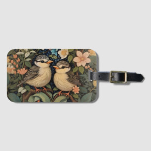 Zwei Niedliche Baby Birds Botanischer Garten Gepäckanhänger