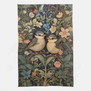 Zwei Niedliche Baby Birds Botanischer Garten Geschirrtuch