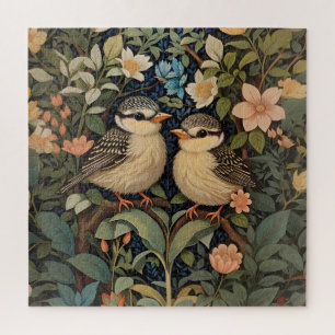Zwei Niedliche Baby Birds Botanischer Garten Puzzle