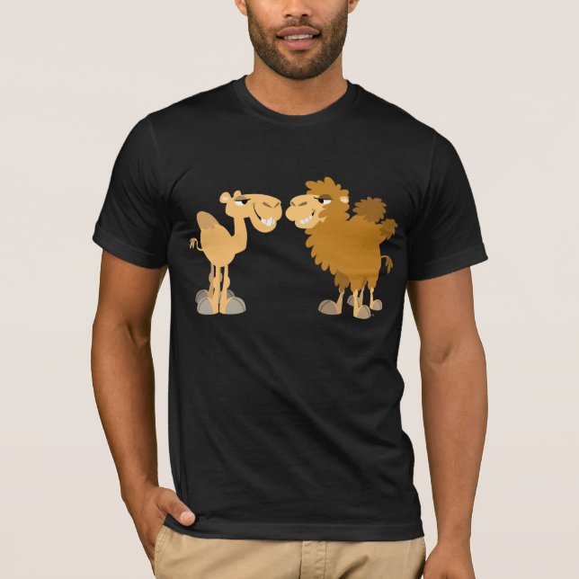 Zwei Niedliche Cartoon Camels T - Shirt (Vorderseite)