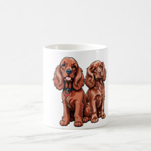 Zwei Niedliche Cartoon Cocker-Spaniels Kaffeetasse