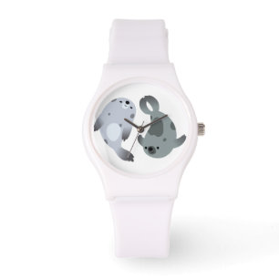 Zwei Niedliche Cartoon Harfe Siegel Sport Watch Armbanduhr