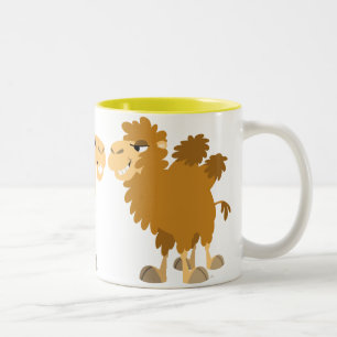 Zwei niedliche Cartoon-Kamel-Tasse Zweifarbige Tasse