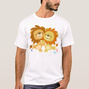 Zwei Niedliche Cartoon Lions Tango Children T - Sh T-Shirt