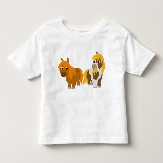 Zwei Niedliche Cartoon Ponies Children T - Shirt (Vorderseite)
