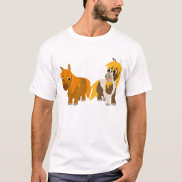 Zwei Niedliche Cartoon Ponies T - Shirt