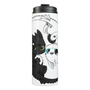 Zwei Niedliche Drachen Thermosbecher
