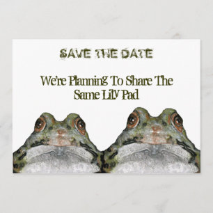 Zwei niedliche Frösche: Save the Date: Wedding: Save The Date